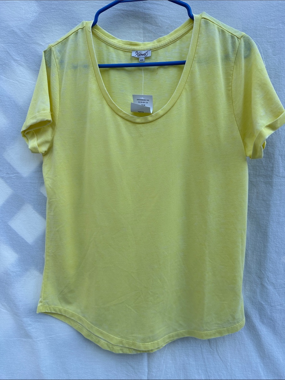 Kismet Yellow Scoop Neck Women's Tee
